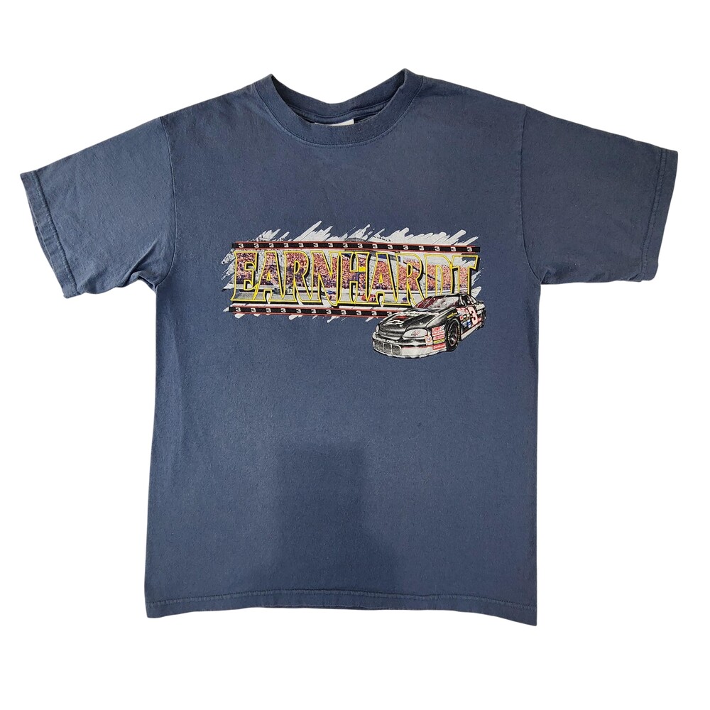 Vintage Dale Earnhardt Shirt Boys Medium Blue NASCAR Auto Racing Chase 1999
